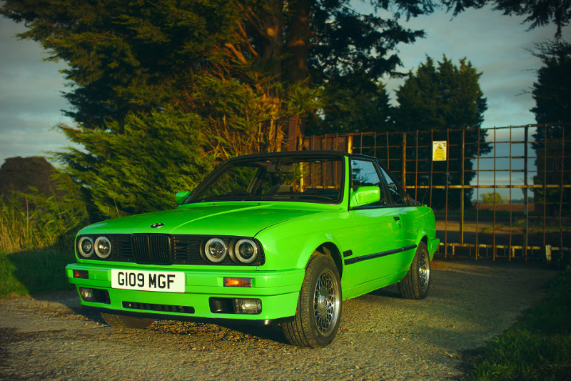 Bright green BMW E30