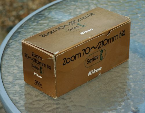 Nikon Series E 70-210mm f/4 packaging